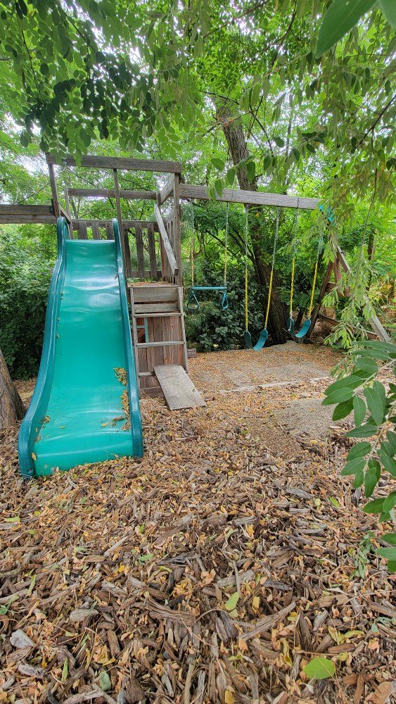 FREE Backyard Playset - Swing Set, Slide, Bars and Playhouse