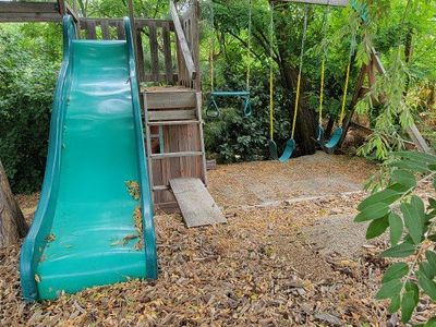 FREE Backyard Playset - Swing Set, Slide, Bars and Playhouse