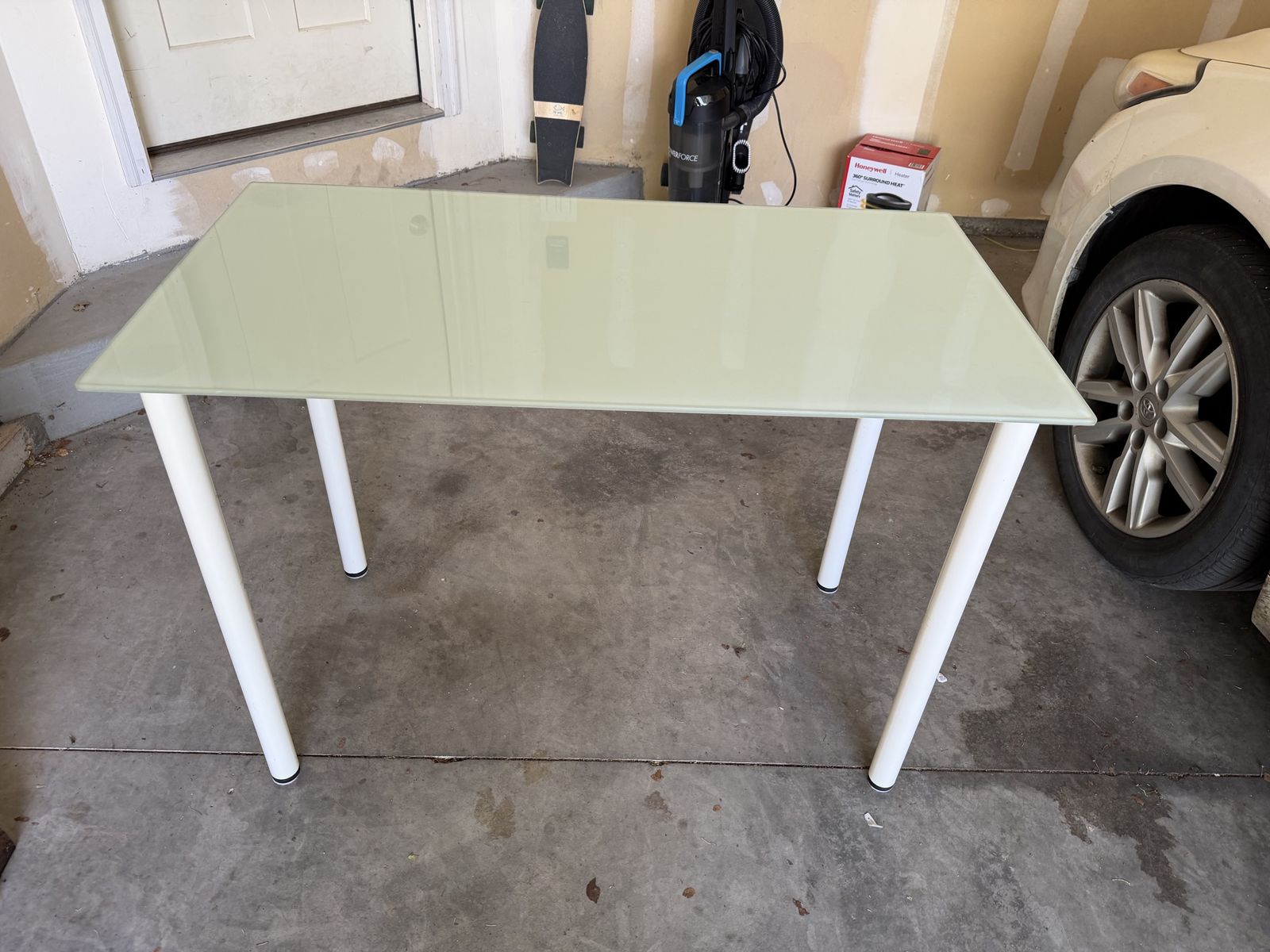 IKEA discontinued tempered glass table top with legs