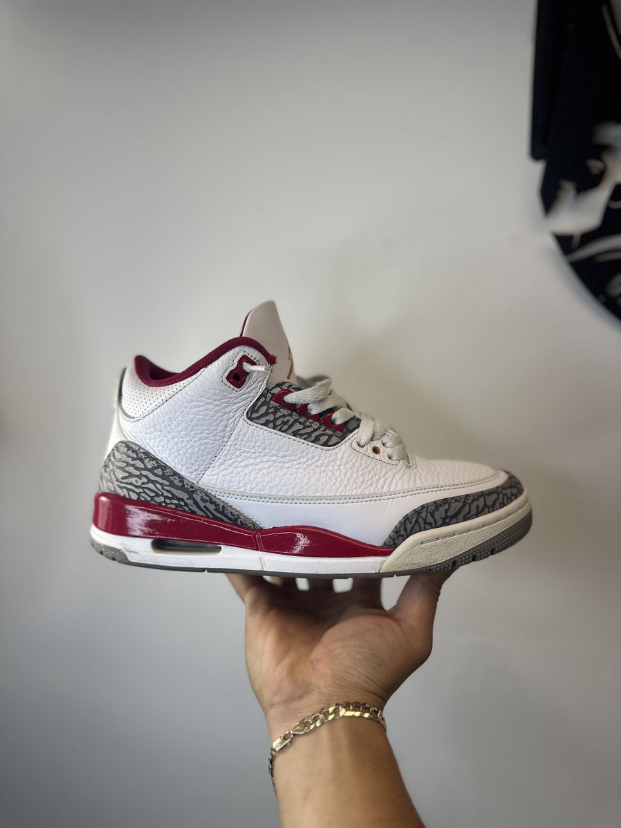 Jordan 3 Cardinal Red Size 8.5