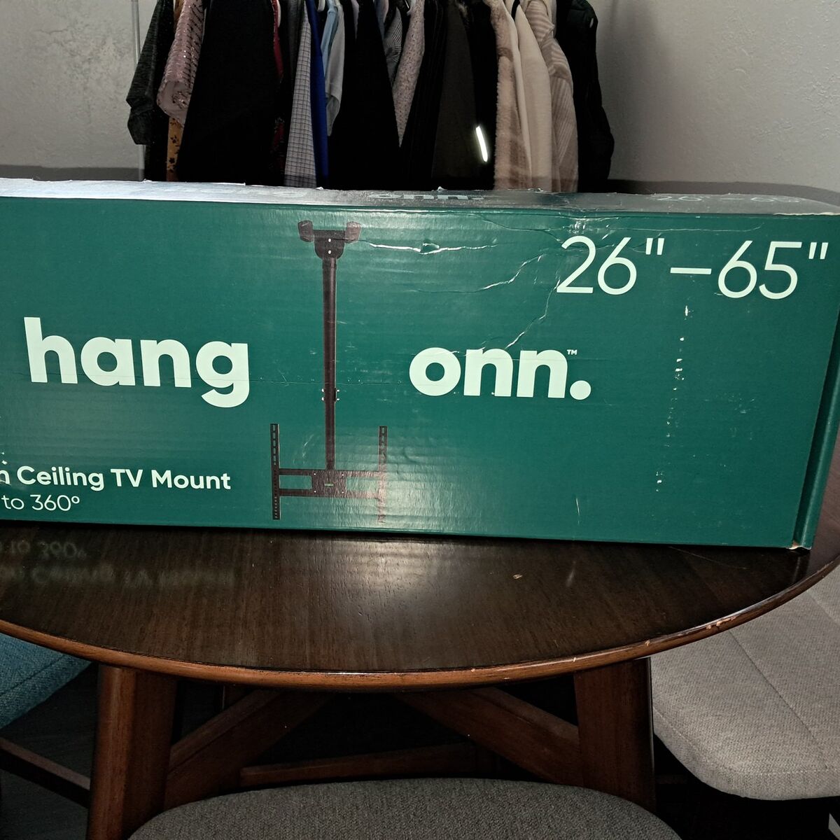 onn Full Motion Ceiling TV Mount for 26" to 65" TV