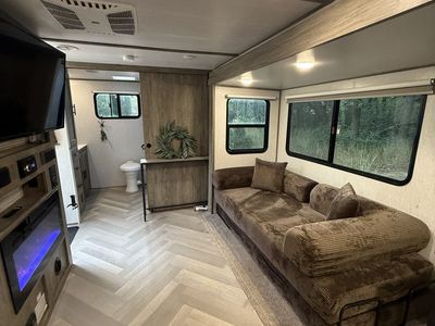 2022 Forest River Salem Hemisphere Travel Trailer-Bumper Pull, Sleeps 4, AC, Awning, Giant bathroom, 1Slide, Fireplace, Furnace