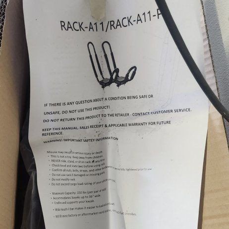 Kayak Rack-A11/Rack-A11-P J-Bar Roof Rack Kayak Carrier - unused, Good Condition