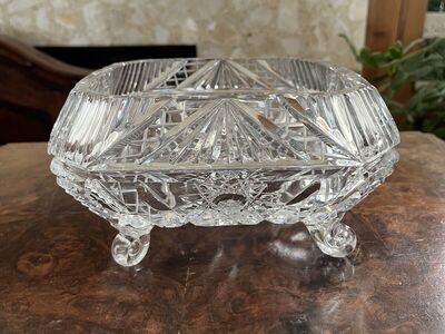 Stunning Crystal Footed Compote Bowl/Candy Dish - From Ireland