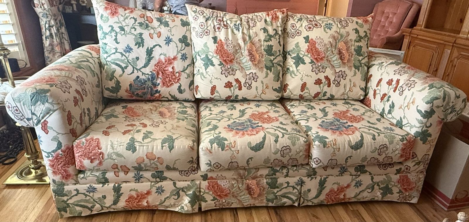 Custom Floral Couch