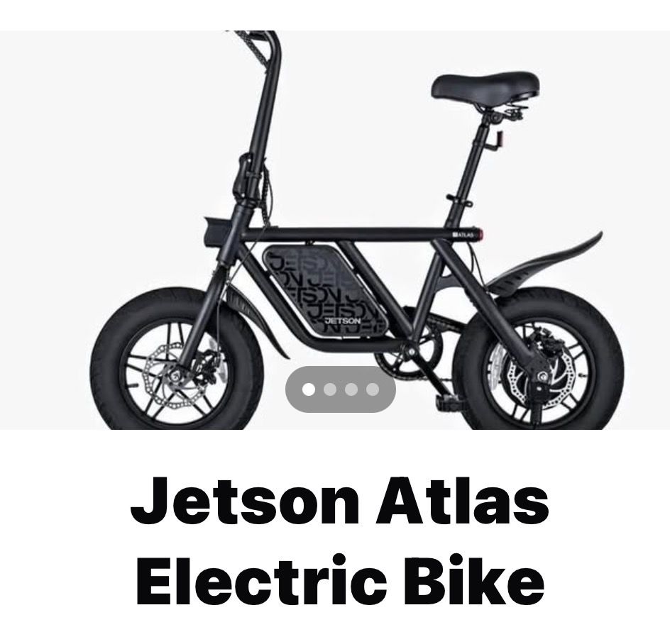 Jetson Atlas Electric Bike - Black, Compact Folding Frame, Disc Brakes