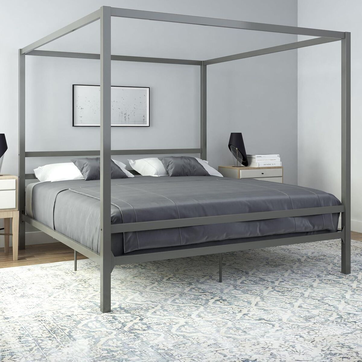 King Metal Canopy Bed – SPECIAL DEAL