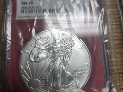 2020(S) Emergency Production Silver Eagle NGC MS70 Struck at San Francisco Mint 1 oz Fine Silver