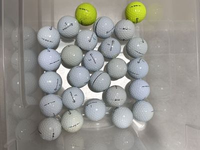White TaylorMade TP5's Golf Balls