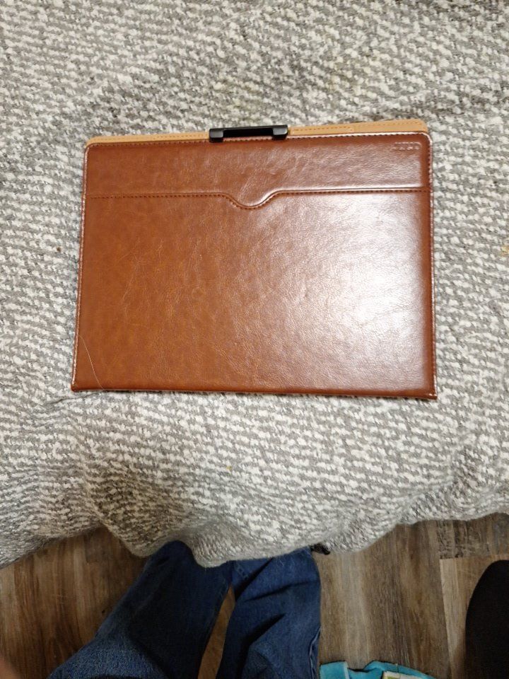 Brown Faux Leather Tablet Case with Stand Function, Universal Fit (Unknown Size)