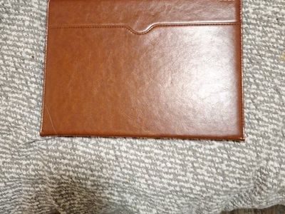 Brown Faux Leather Tablet Case with Stand Function, Universal Fit (Unknown Size)