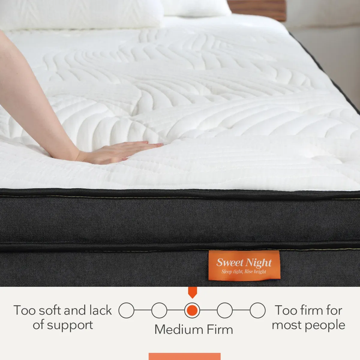 12" Cooling Gel Memory Foam Medium Firm Supportive Hybrid Mattress - New