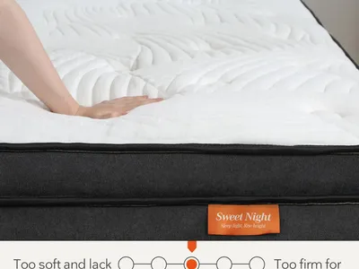 12" Cooling Gel Memory Foam Medium Firm Supportive Hybrid Mattress - New