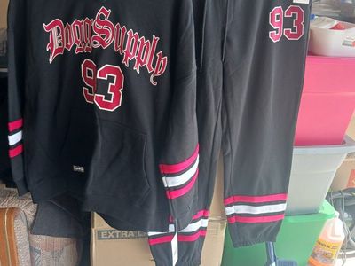 Dogg Supply 93 Black Red Hoodie and Sweatpants Set