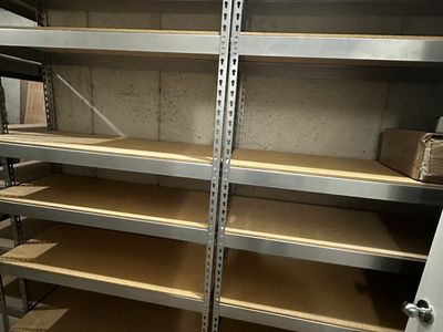 Heavy Duty Metal Storage Shelving Unit with Wooden Shelves