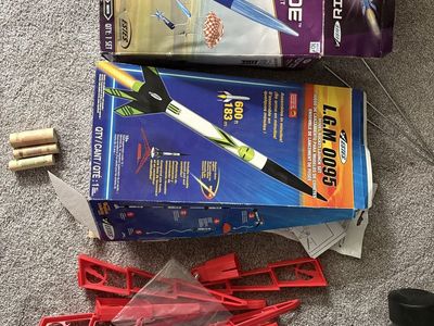 Estes model rocket and accessories