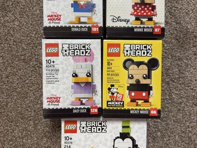 LEGO BrickHeadz Disney Mickey Mouse & Friends Collection: Donald, Minnie, Daisy, Mickey, Pluto, Goofy