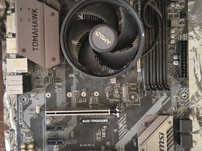 MSI B450 Tomahawk ARSENAL GAMING AMD Motherboard ONLY, no CPU
with CPU Cooler & I/O Shield