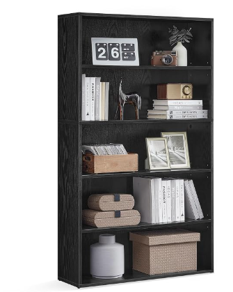 VASAGLE 5-Tier Bookshelf, Storage Organizer, 9.4 x 31.5 x 52.5 Inches