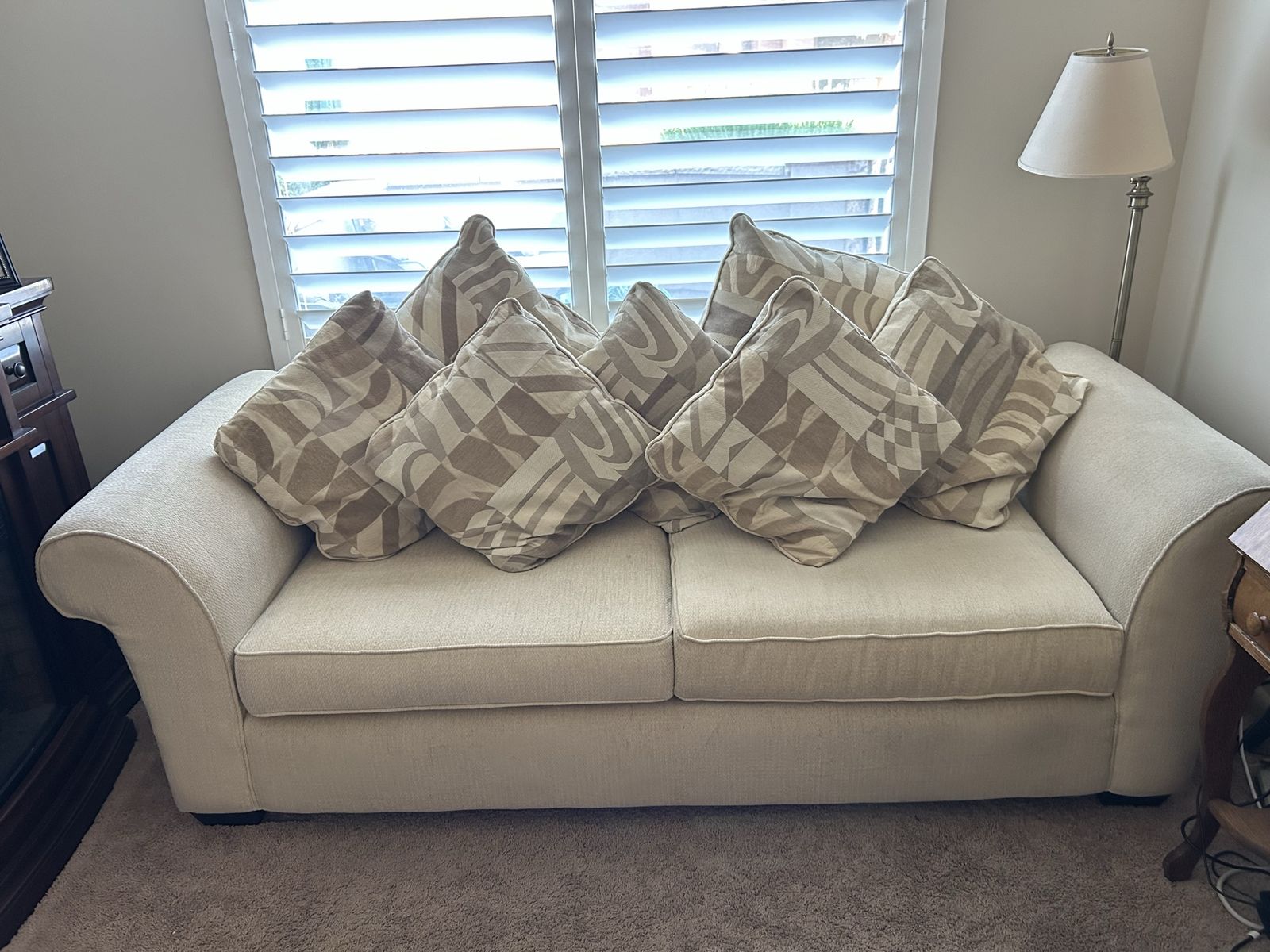 White 8’ Sofa
