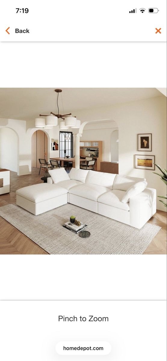 Modular L-Shape Sectional Sofa with Ottoman Storage Multiple Colors Available