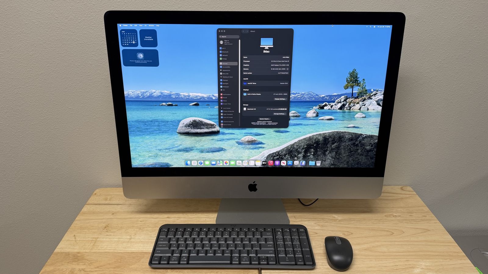 2020 iMac i5/16GB/500GB SSD Tahoe
