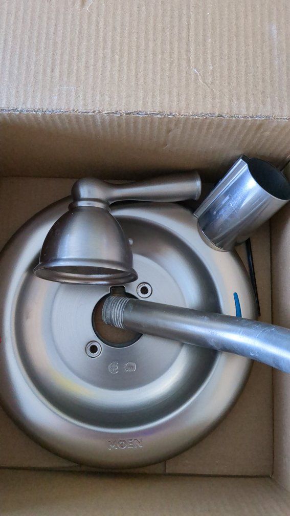 Moen Brushed Nickel Shower Trim Kit with Handle and Escutcheon