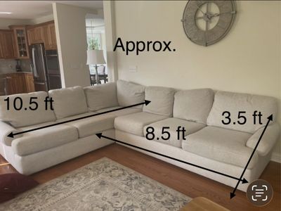 Huge Sectional Couch & Ottoman - Incredibly Soft
