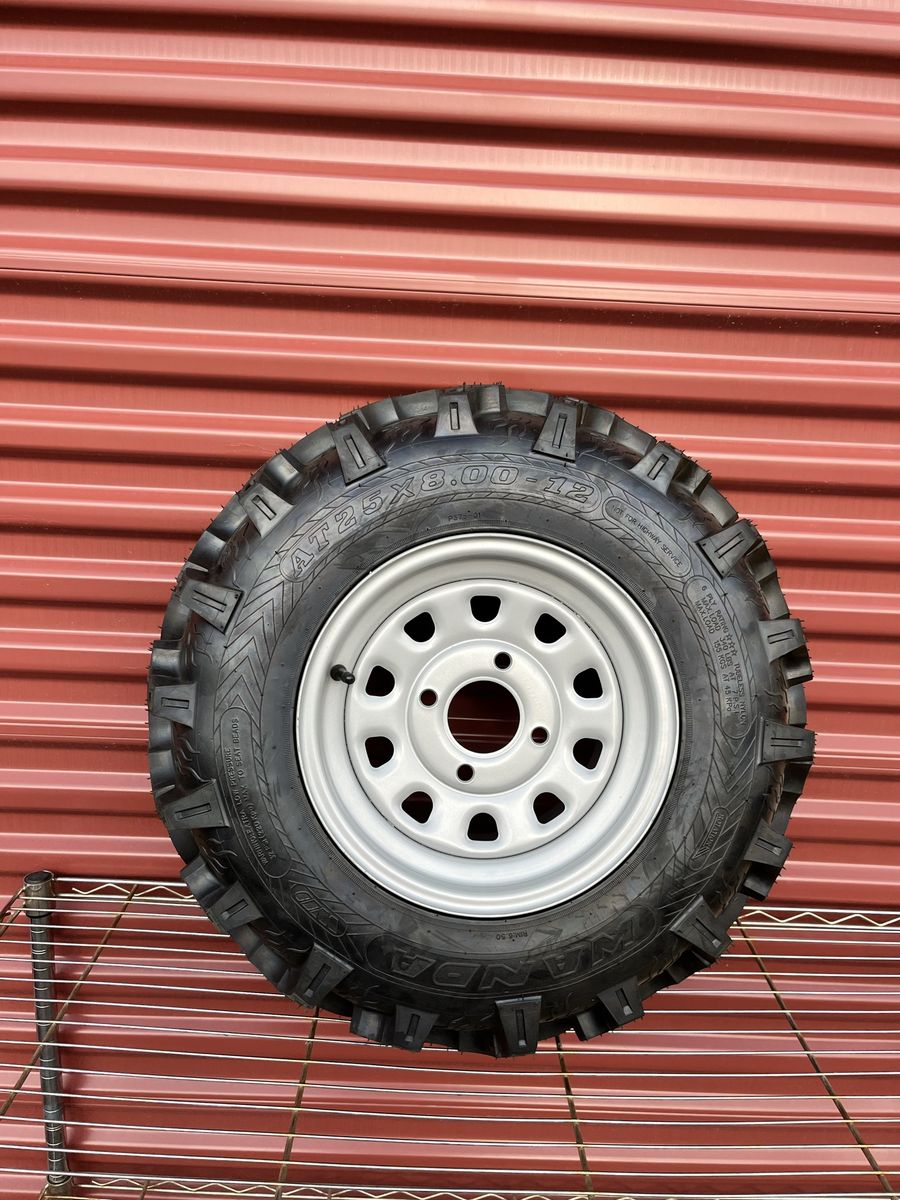 Brand New Wanda AT 25X8.0-12 ATV Tire Mounted on New Wheel l only have one 