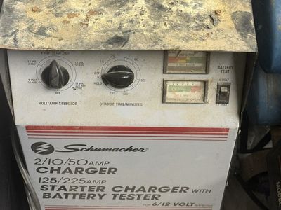 Schumacher 2/10/50 Amp 125/225 Amp Starter Charger with Battery Tester