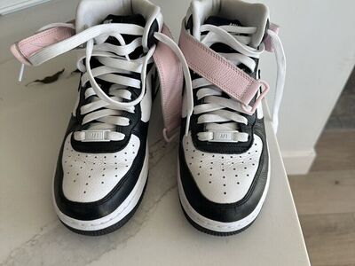 Pink & Black Nike Air Force 1 Mid