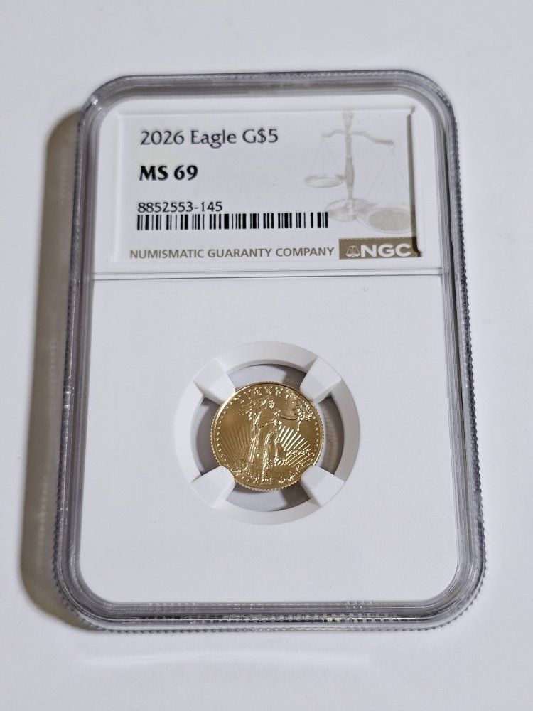 2x American Gold Eagle G$5 NGC MS 69 - 1/10 oz Fine Gold Coin