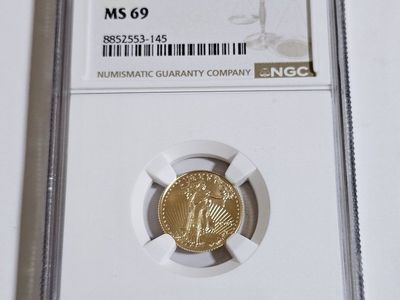 2x American Gold Eagle G$5 NGC MS 69 - 1/10 oz Fine Gold Coin