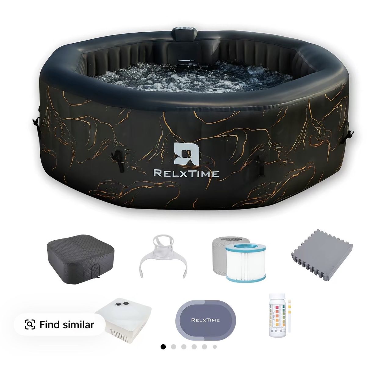 RELXTIME 4 to 6 person inflatable hot tub