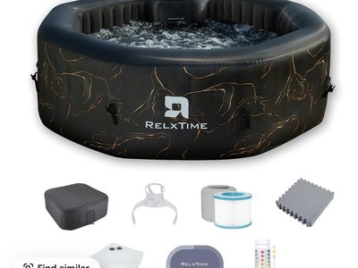 RELXTIME 4 to 6 person inflatable hot tub