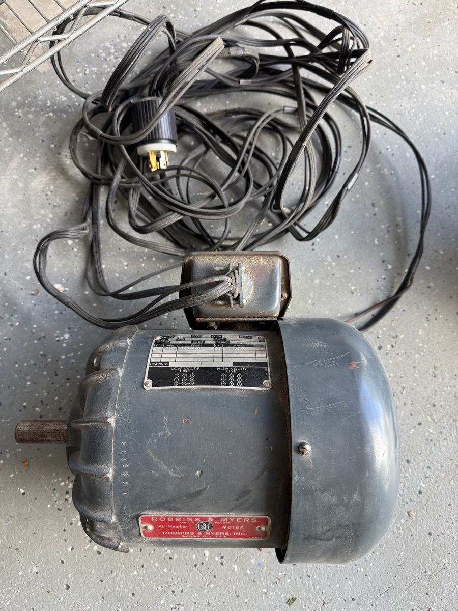 Robbins & Myers 1 HP 3-Phase 1725 RPM Motor 220/440V Frame 182 - Works - Sandy UT