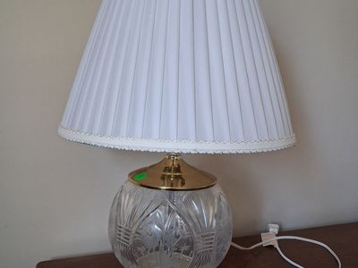 Elegant Vintage Cut Glass Table Lamp