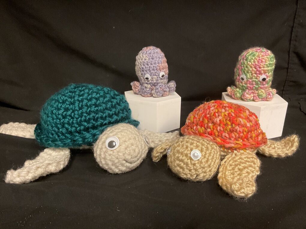 Crochet Turtles And Baby Octopus