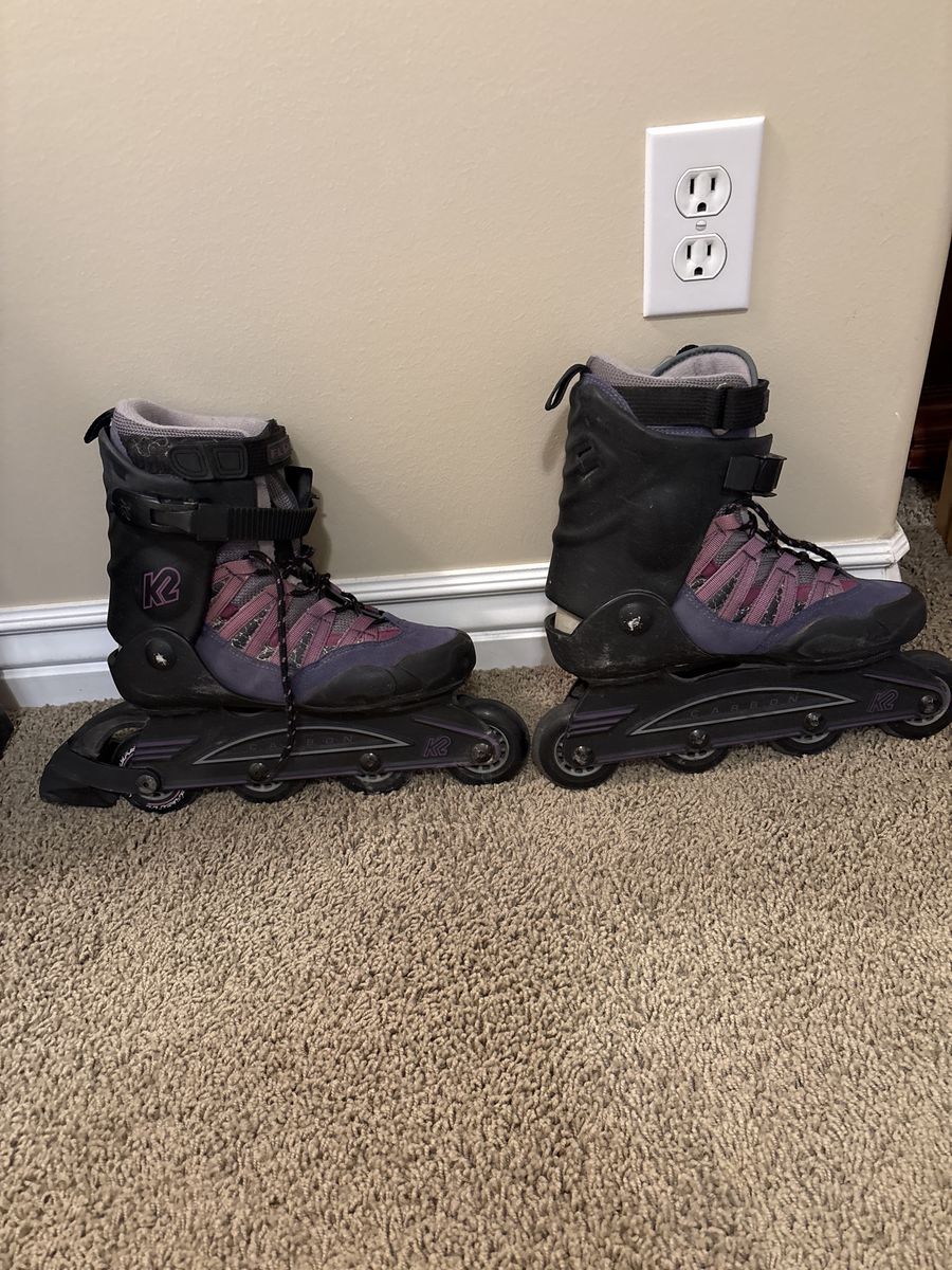 K2 carbon flight Inline Skates Black/Purple - Used, Good Condition