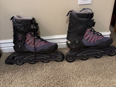 K2 carbon flight Inline Skates Black/Purple - Used, Good Condition
