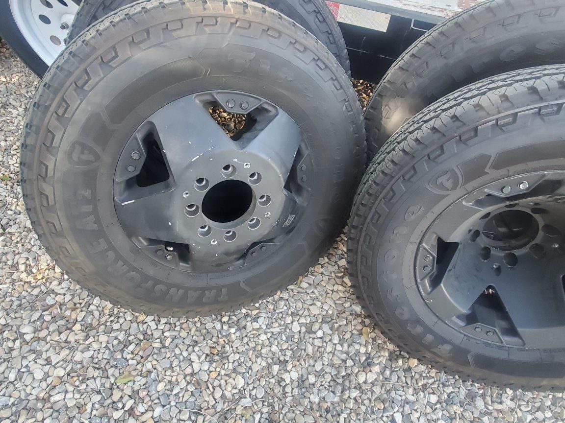 Rockstar dually rims n Firestone tires