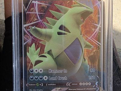 Pokemon 2021 Pokemon Sword & Shield Fusion Strike Tyranitar V #158 BCCG 10 Graded Card