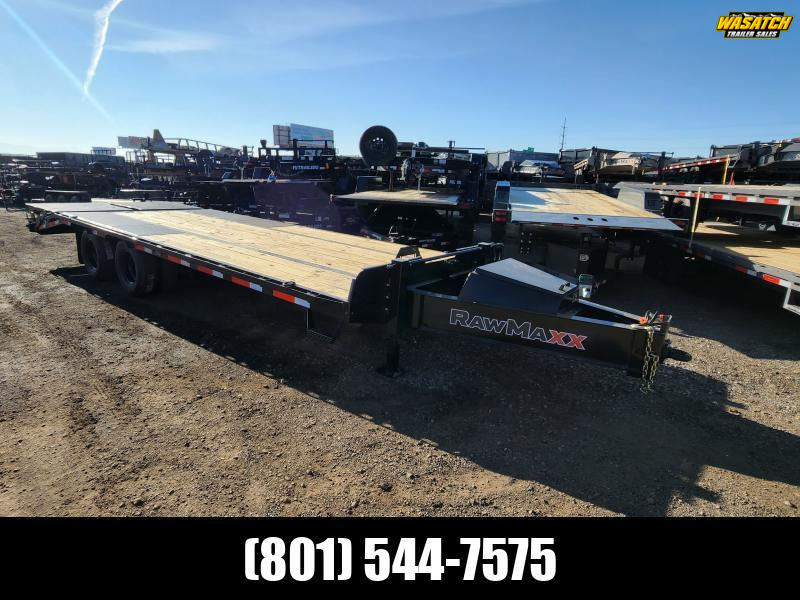 2026 RawMaxx 25' FDXD Pintle Equipment 20K WHD Flatbed Trailer