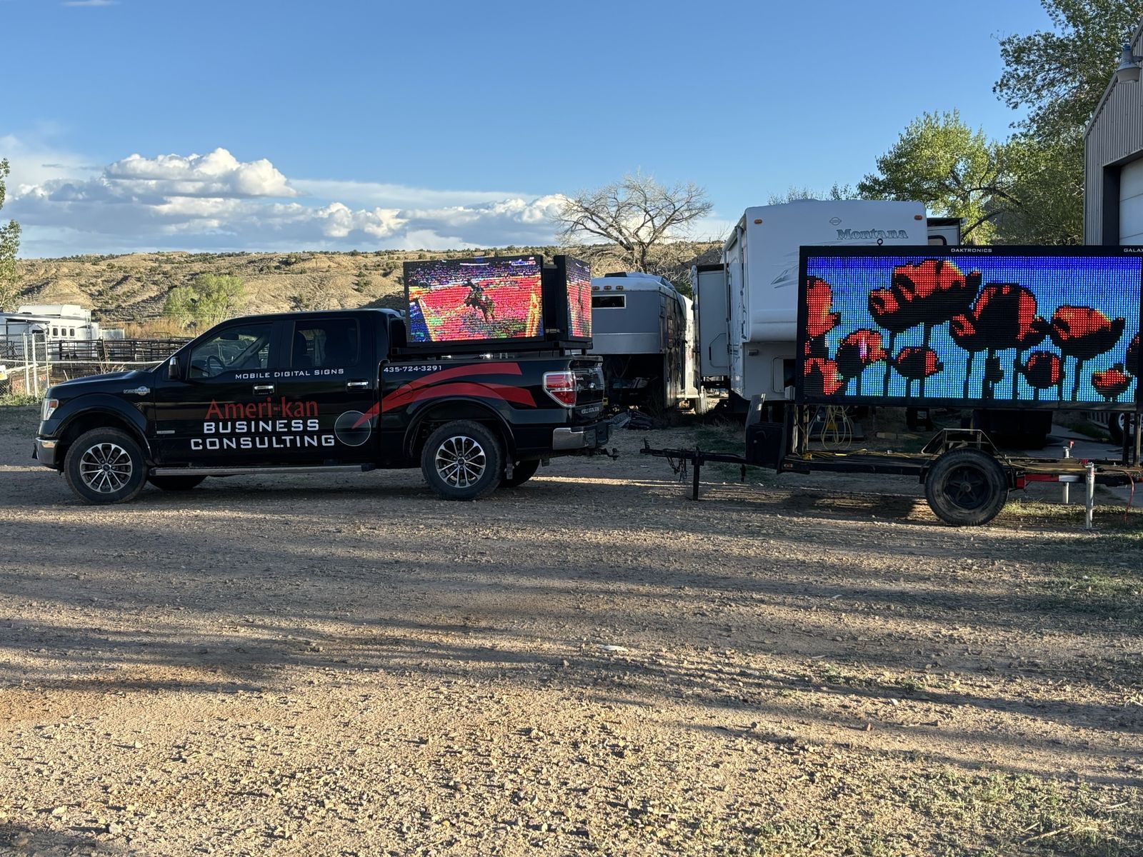 Mobile digital billboard truck