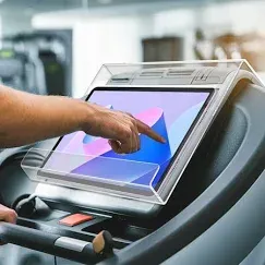 Treadmill Book Holder – 9 x 11 x 3.5 Inches - Lightweight Shatter Resistant, Universal Fit.