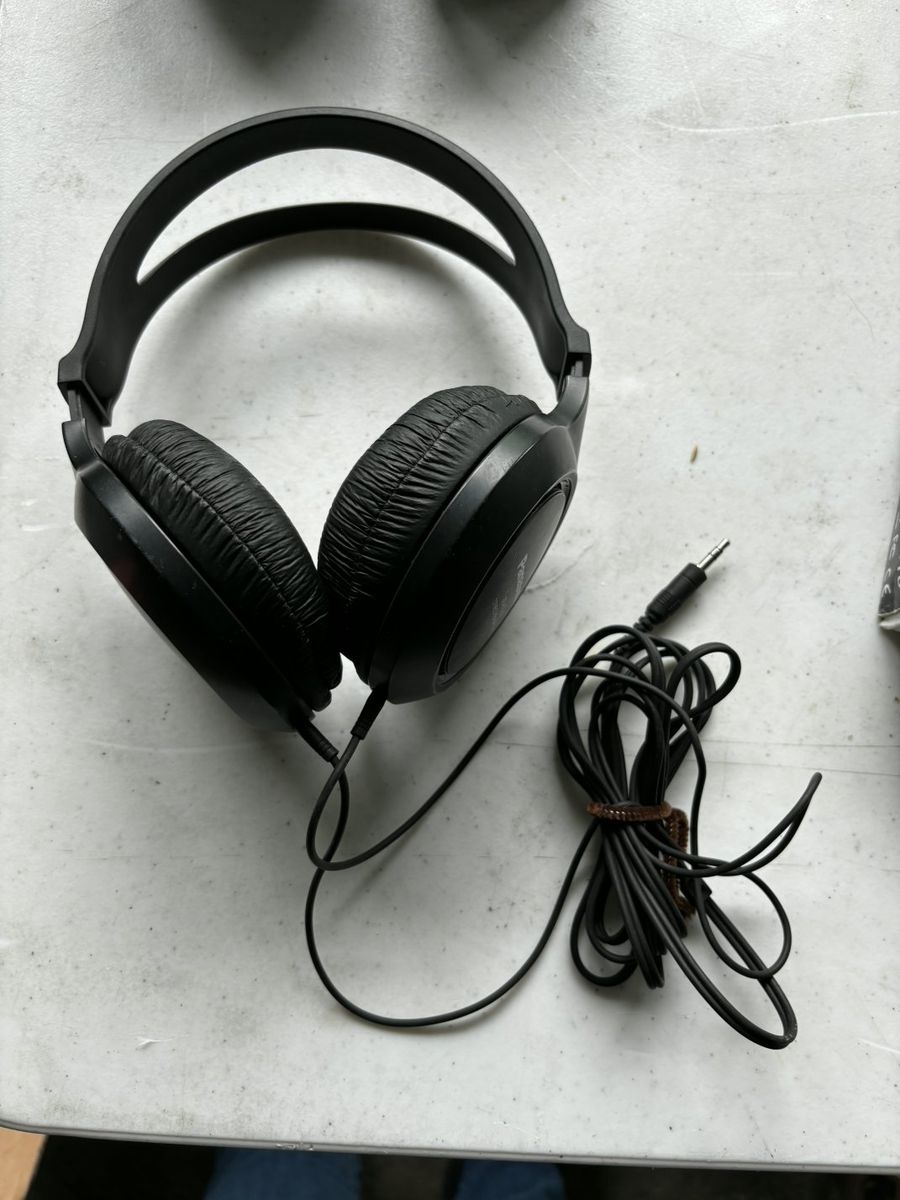 Panasonic Over-Ear Wired Headphones Black with Long Cord