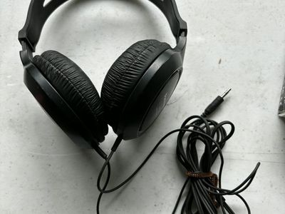 Panasonic Over-Ear Wired Headphones Black with Long Cord