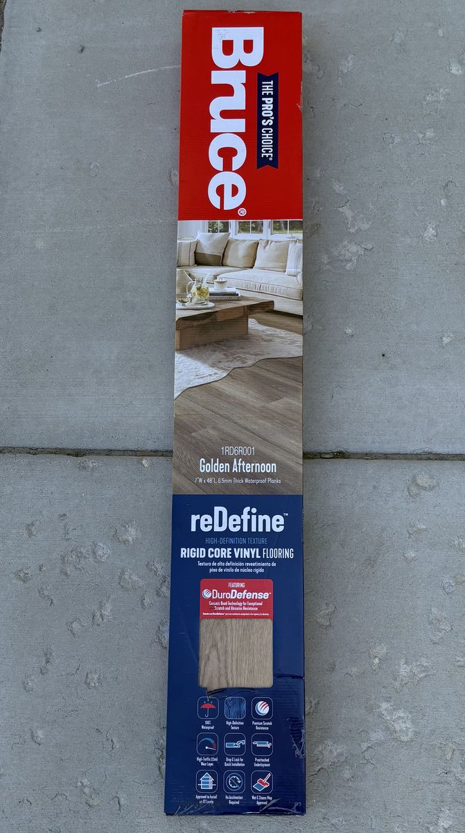 Bruce redefine Golden Afternoon Waterproof Click Lock Vinyl Tile Flooring