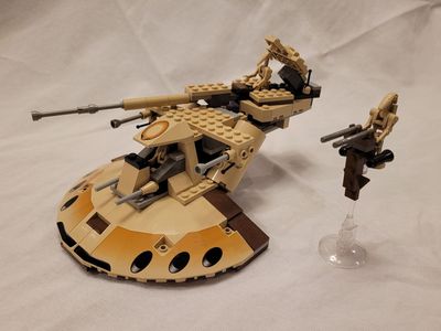 Classic Lego Star Wars Trade Federation AAT and Single STAP Speeder