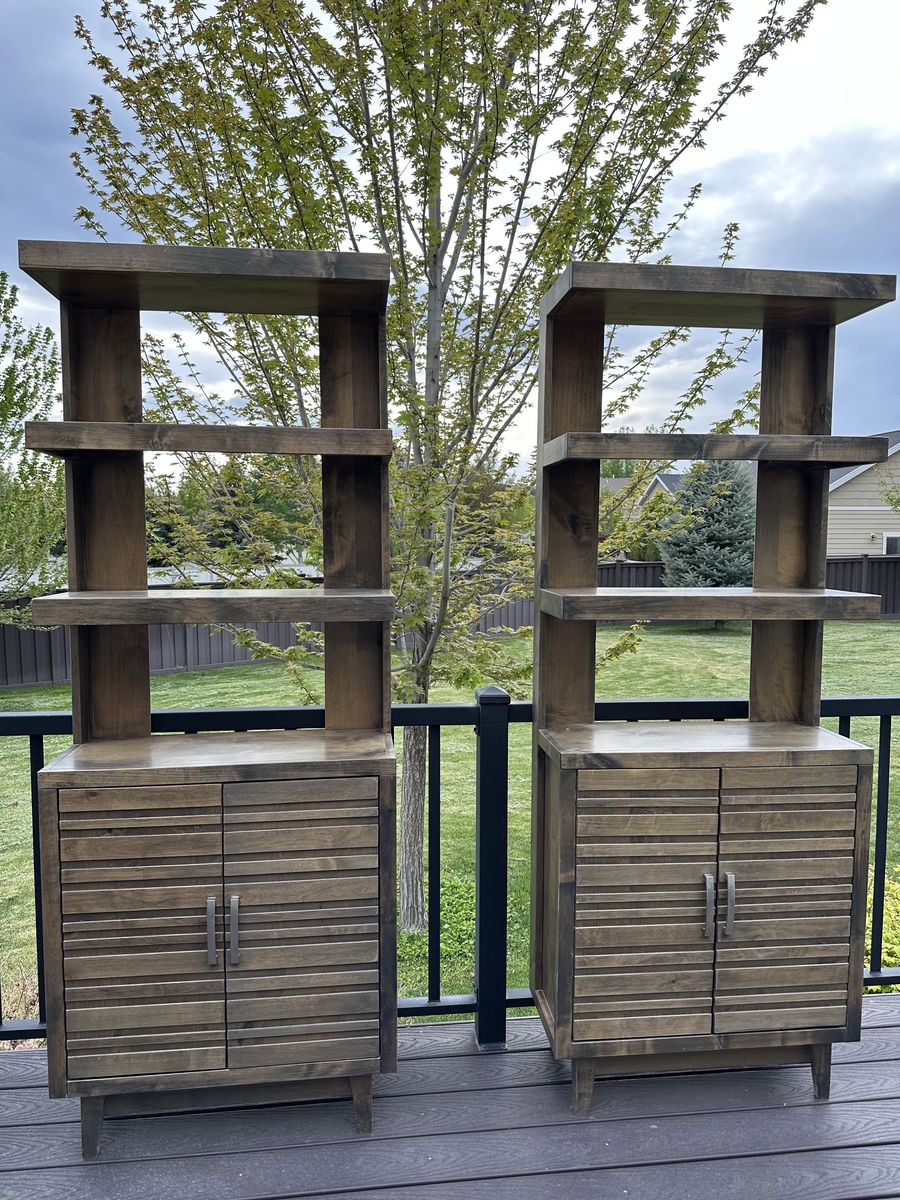 Two Shelves with Cupboards